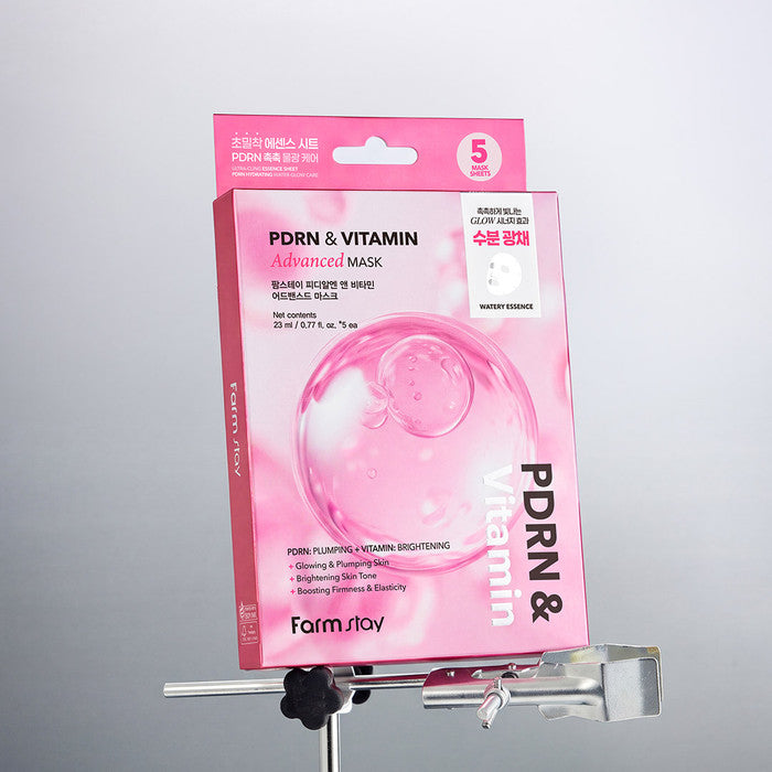 FARMSTAY PDRN & VITAMIN ADVANCED MASK 23ml × 5pcs