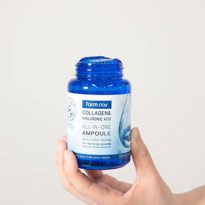 Farmstay Collagen Ampoule & Hyaluronic Acid All-in-One Ampoule 250ml