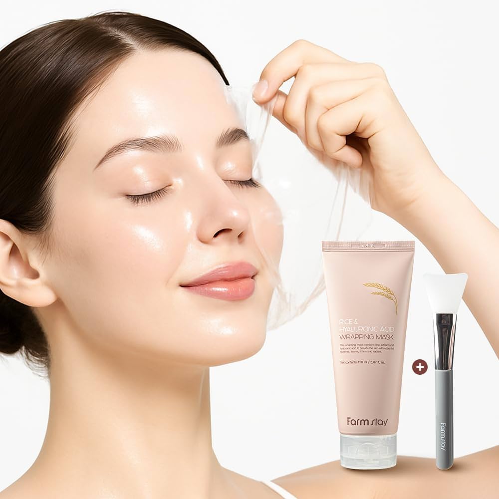 FARMSTAY RICE & HYALURONIC ACID WRAPPING MASK