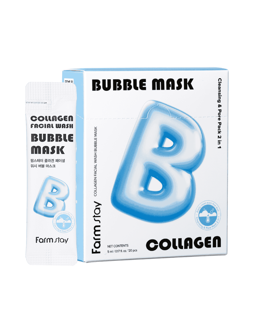 Farmstay Collagen Facial Wash Bubble Mask