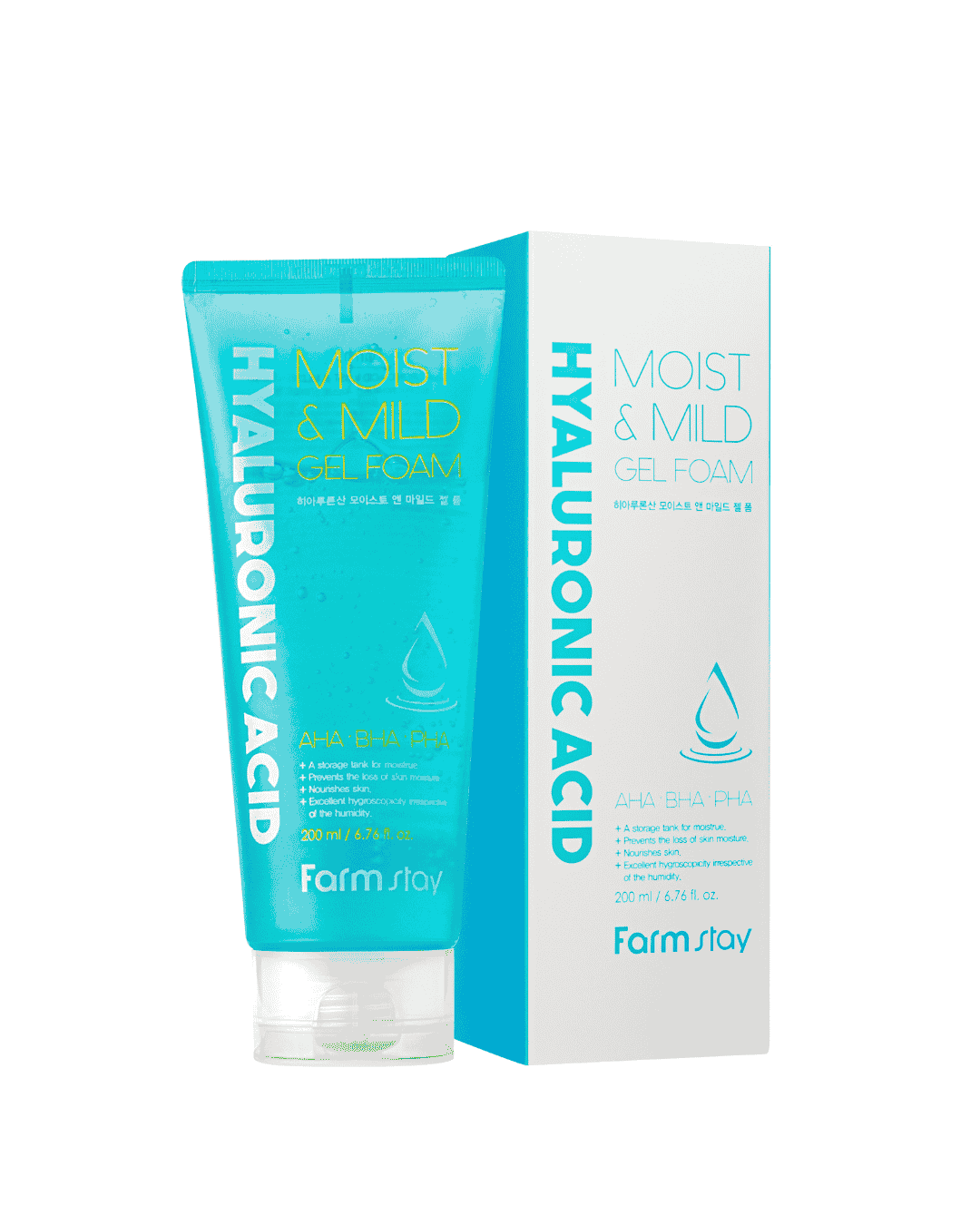 Farmstay Hyaluronic Acid Gel Foam Cleanser Moist and Mild