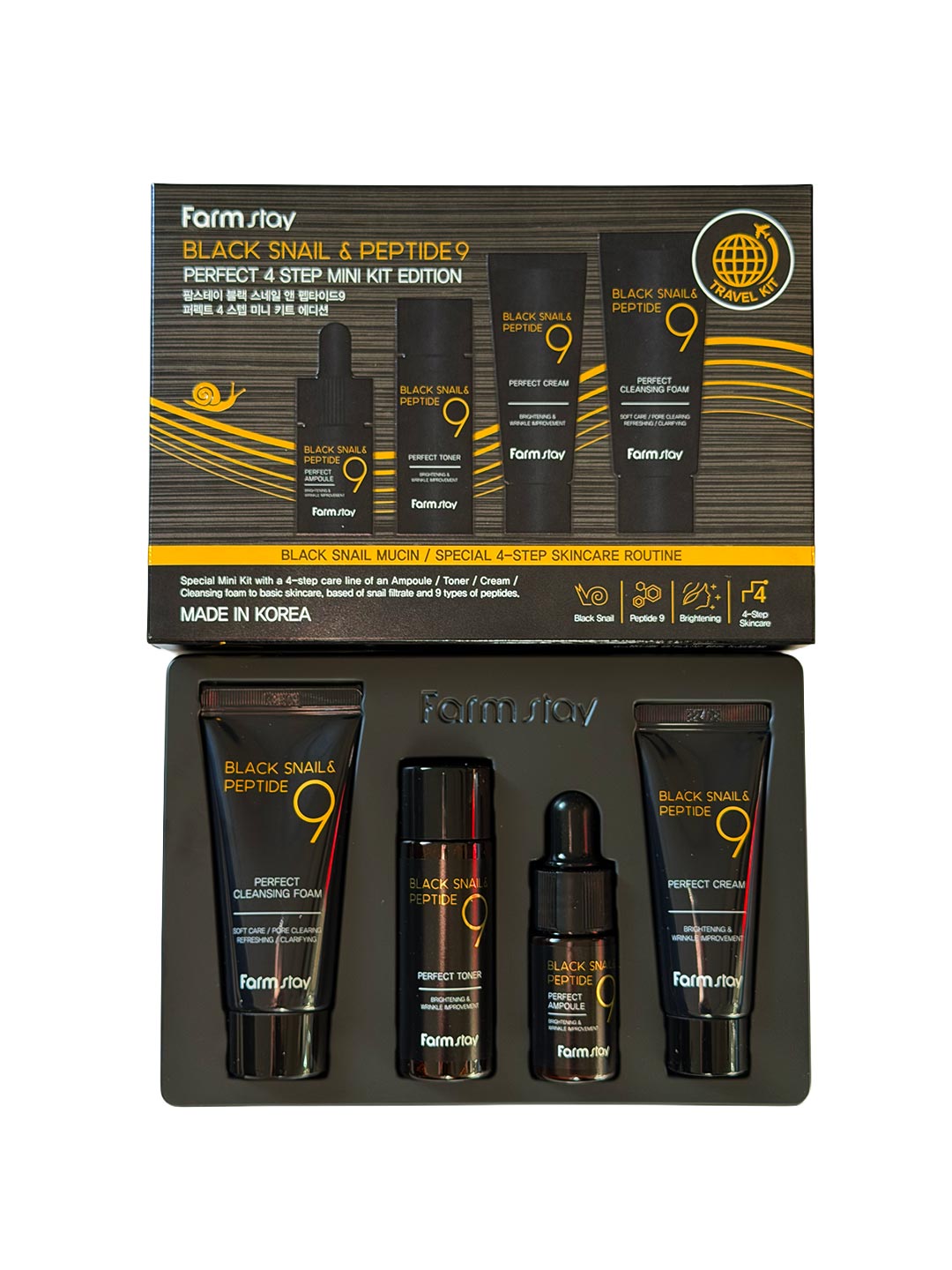 Black Snail & peptide travel kit