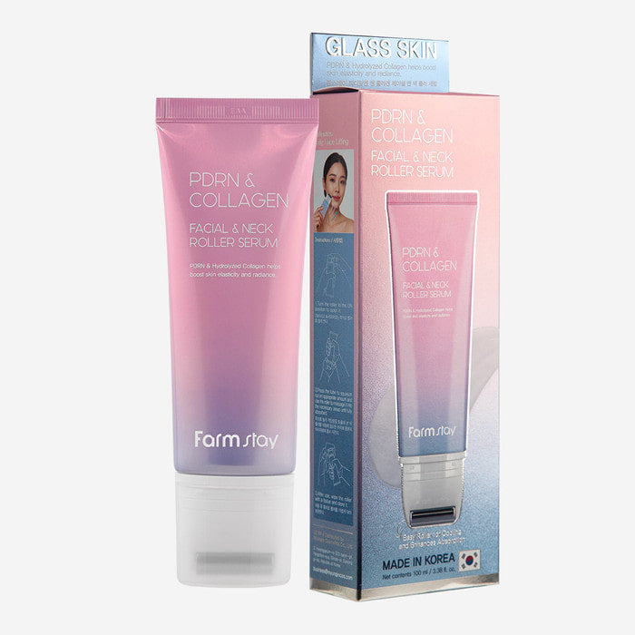 FARMSTAY PDRN & COLLAGEN FACIAL & NECK ROLLER SERUM 100ml