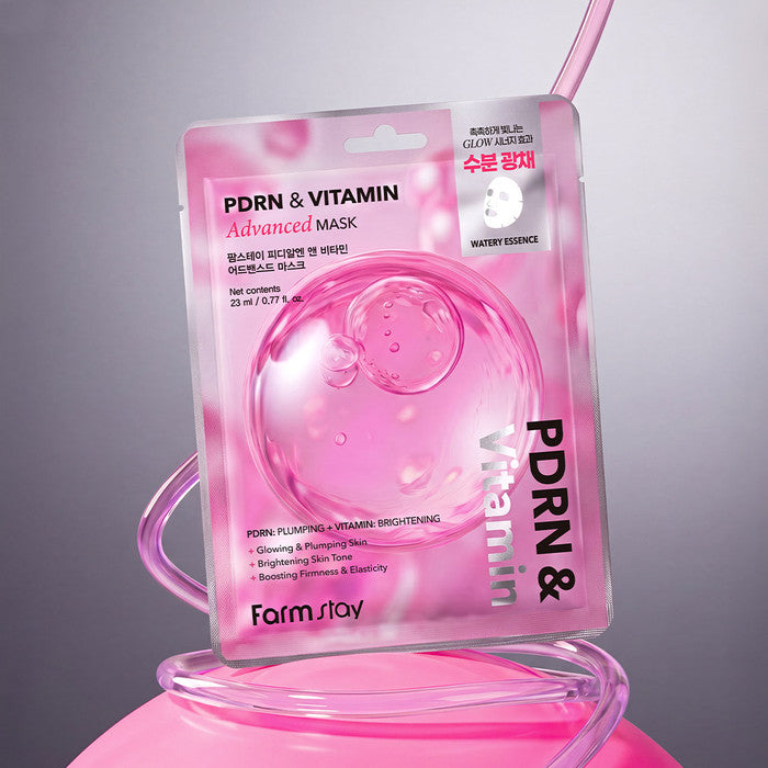 FARMSTAY PDRN & VITAMIN ADVANCED MASK 23ml × 5pcs