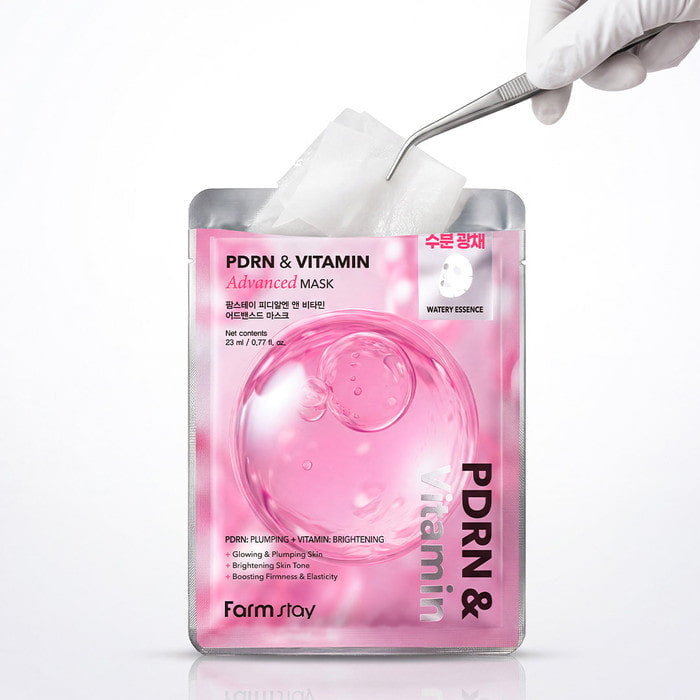 FARMSTAY PDRN & VITAMIN ADVANCED MASK 23ml × 5pcs