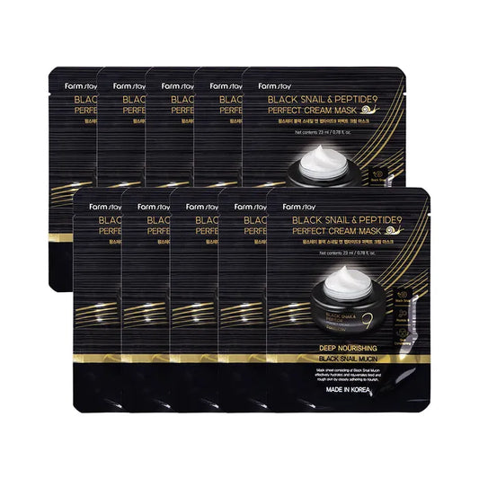 Farmstay Blacksnail & Peptide9 Perfect Cream Mask